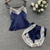 Summer Women Robe Set Silk Rayon Bath Robes Dress Kimono Gowns Sexy Lace Sleepwear 3PCS Sleep Suit Home Clothing M-XXL S0110