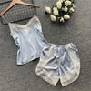 Summer Women Robe Set Silk Rayon Bath Robes Dress Kimono Gowns Sexy Lace Sleepwear 3PCS Sleep Suit Home Clothing M-XXL S0110
