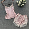 Summer Women Robe Set Silk Rayon Bath Robes Dress Kimono Gowns Sexy Lace Sleepwear 3PCS Sleep Suit Home Clothing M-XXL S0110