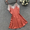 Summer Women Robe Set Silk Rayon Bath Robes Dress Kimono Gowns Sexy Lace Sleepwear 3PCS Sleep Suit Home Clothing M-XXL S0110