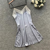 Summer Women Robe Set Silk Rayon Bath Robes Dress Kimono Gowns Sexy Lace Sleepwear 3PCS Sleep Suit Home Clothing M-XXL S0110