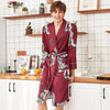 Men's Long Sleeve Robes Rayon Casual Sleepwear Nightwear Chinese Novelty Style Print Animals Nightgown Loose Bathrobe Robe