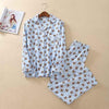 2019 New Pajamas Women Kawaii Cartoon Pajamas 100% Brushed Cotton Female Cute Night Suit Long Sleeve Sleepwear Big yard S-L