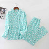 2019 New Pajamas Women Kawaii Cartoon Pajamas 100% Brushed Cotton Female Cute Night Suit Long Sleeve Sleepwear Big yard S-L