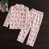 2019 New Pajamas Women Kawaii Cartoon Pajamas 100% Brushed Cotton Female Cute Night Suit Long Sleeve Sleepwear Big yard S-L
