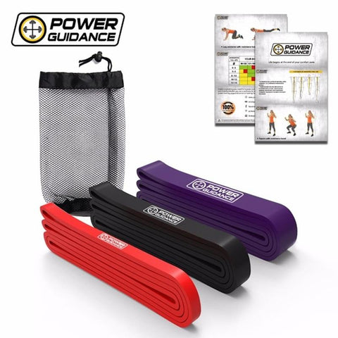 POWER GUIDANCE Fitness Rubber Pull Up Resistance Bands Power latex Band Loop Strap Expander Hanging workout Free Bag