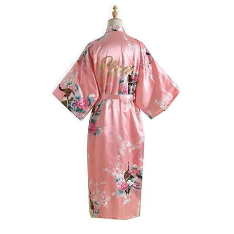 BZEL Silk Bridesmaid Bride Robe Sexy Women Long Satin Wedding Kimono Robes Sleepwear Nightgown Dress Woman Bathrobe Floral Robe