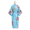 BZEL Silk Bridesmaid Bride Robe Sexy Women Long Satin Wedding Kimono Robes Sleepwear Nightgown Dress Woman Bathrobe Floral Robe