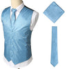 Brand Gold Mens Suit Vest+Tie+Pocket Square 3pcs Set Paisley Floral Sleeveless Wedding Waistcoat Men Party Club Prom Gilet Homme