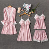 Silk Pajamas for Women Sleepwear Suit New 2019 Summer Pijama Mujer Sexy Lace Lingerie Female Pyjama Satin Pajama Set Nightwear