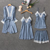 Silk Pajamas for Women Sleepwear Suit New 2019 Summer Pijama Mujer Sexy Lace Lingerie Female Pyjama Satin Pajama Set Nightwear