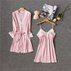Silk Pajamas for Women Sleepwear Suit New 2019 Summer Pijama Mujer Sexy Lace Lingerie Female Pyjama Satin Pajama Set Nightwear