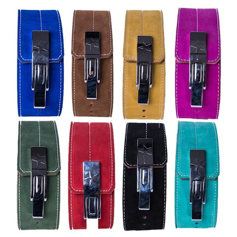 Four-layer cowhide waistband double side and double color squat belt thickening