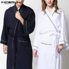 Women Men Robe Pajamas Long Sleeve Kimono Sleepwear Belt Solid Couple Male Ladies Bathrobes Comfy Fashion Nightgown Homewear 5XL