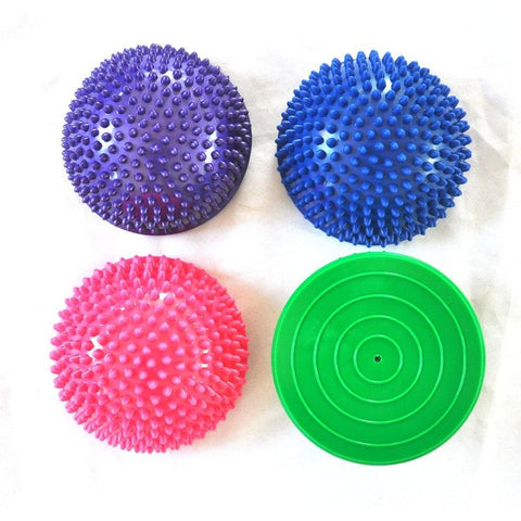 7 colors/set Yoga Half Ball Physical Fitness Appliance Exercise Balance Ball Point Massage Stepping Stones Balance Pilates Ball