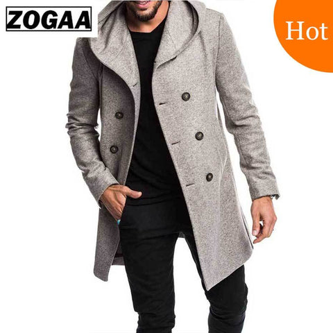 ZOGAA Mens Trench Coat Jacket Spring Autumn Mens Overcoats Casual Sobretudo MasculinoTrench Coat for Men Clothing Abrigo Hombre