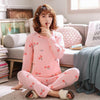 2019 Pyjama Women Pajamas Sets Spring Summer Long Sleeve Thin Print Cute Sleepwear Big Girl Pijamas Mujer Leisure Student Pajama