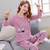 2019 Pyjama Women Pajamas Sets Spring Summer Long Sleeve Thin Print Cute Sleepwear Big Girl Pijamas Mujer Leisure Student Pajama