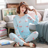 2019 Pyjama Women Pajamas Sets Spring Summer Long Sleeve Thin Print Cute Sleepwear Big Girl Pijamas Mujer Leisure Student Pajama