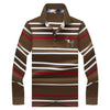 2019 New Arrival brand polo shirt men 3D Embroidery striped long sleeve men polo shirt high quality cotton camisas polo shirt