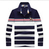2019 New Arrival brand polo shirt men 3D Embroidery striped long sleeve men polo shirt high quality cotton camisas polo shirt