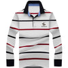 2019 New Arrival brand polo shirt men 3D Embroidery striped long sleeve men polo shirt high quality cotton camisas polo shirt