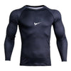 Gym Suite Fitness Kit MMA tights men's animation bodybuilding long sleeve cross body fitness Thermo Underwear fitness  T Shirt