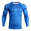 Gym Suite Fitness Kit MMA tights men's animation bodybuilding long sleeve cross body fitness Thermo Underwear fitness  T Shirt