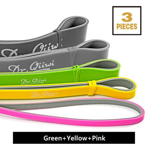 Dr.Qiiwi 210cm Rubber Elastic Resistance Bands Set Yoga Exercise Bands Loop for Training Fitness Gum Equipment Body Stretch