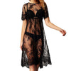 2019 New Women Sexy  Round Neck Lace Lingerie Sleepwear Dress Underwear Babydoll Nightgown Black White nightdress chemise de nui
