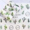 WUF  1 PC Floral Slider Water Stickers Decal For Nail Art Transfer Tattoo  Gel Manicure Adhesive Decor Tip
