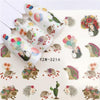 WUF  1 PC Floral Slider Water Stickers Decal For Nail Art Transfer Tattoo  Gel Manicure Adhesive Decor Tip
