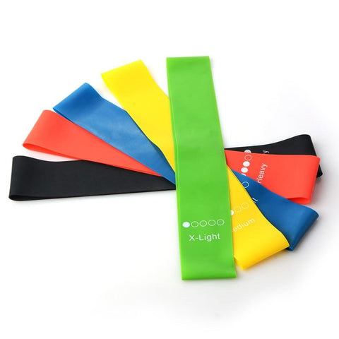 5 Colors Yoga Resistance Rubber Bands Indoor Outdoor Fitness Equipment 0.35mm-1.1mm Pilates Sport Training Workout Elastic Bands