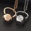 Kettlebell  Necklace Fitness for Men and women Rhinoceros head logo Stainless Steel Pendant  mygrillz