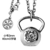 Kettlebell  Necklace Fitness for Men and women Rhinoceros head logo Stainless Steel Pendant  mygrillz