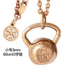 Kettlebell  Necklace Fitness for Men and women Rhinoceros head logo Stainless Steel Pendant  mygrillz