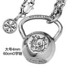 Kettlebell  Necklace Fitness for Men and women Rhinoceros head logo Stainless Steel Pendant  mygrillz