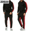 ZOGAA Brand Mens Gyms Casual Tracksuit Two Piece Sets Fitness Men Sweat Suit 2 Pieces Tops And Pants Set For Male Outfits