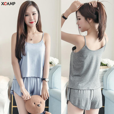 Free Shipping Modal Sexy Women Plus Size Sleepwear Summer Pajamas Sets For Women Sleepwear Nightgown Hot Sale Women Clothes