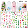 1pc Nail Sticker Black Letter Water Slider Flower Flamingo Summer Nail Art Transfer Decals Manicure Wraps Foils Tool LEF554-563
