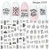 1pc Nail Sticker Black Letter Water Slider Flower Flamingo Summer Nail Art Transfer Decals Manicure Wraps Foils Tool LEF554-563