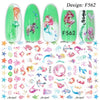 1pc Nail Sticker Black Letter Water Slider Flower Flamingo Summer Nail Art Transfer Decals Manicure Wraps Foils Tool LEF554-563