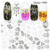 1pc Nail Sticker Black Letter Water Slider Flower Flamingo Summer Nail Art Transfer Decals Manicure Wraps Foils Tool LEF554-563