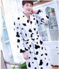 Pajamas Men's Thickened Flannel Male Winter Long Sleeved Bathing Nightgowns Women's Coral Fleece Adult Warm Homewear D-2097
