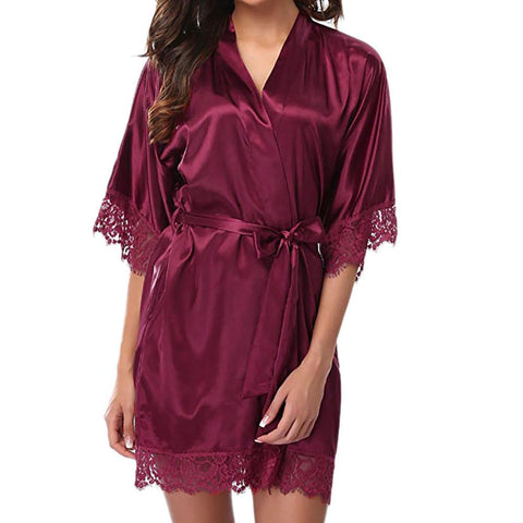 Plus Size Women Night Dress Lace Patchwork Night Gown Sexy Sleepear Vintage Half Sleeve Lingerie Nightwear Nighty Dress Clothes