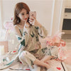 JULY'S SONG Woman Pajamas Set Sling Cotton Pajamas 3 Peices Sleepwear For Women Long Sleeves Breathable Sexy Robe Homewear