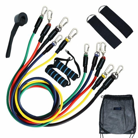 11pcs/set fitness Resistance Bands rubber elastic string chest developer gym Tubes set Resistance Band Crossfit fitness gum