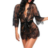 Women Sexy Babydoll Erotic Sleepwear Eyelash Lace Sheer Lingerie Sexy V-Neck Nightwear Robes G-string Women Sleepwear Intimate