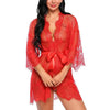 Women Sexy Babydoll Erotic Sleepwear Eyelash Lace Sheer Lingerie Sexy V-Neck Nightwear Robes G-string Women Sleepwear Intimate