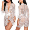 Women Sexy Babydoll Erotic Sleepwear Eyelash Lace Sheer Lingerie Sexy V-Neck Nightwear Robes G-string Women Sleepwear Intimate